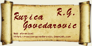Ružica Govedarović vizit kartica